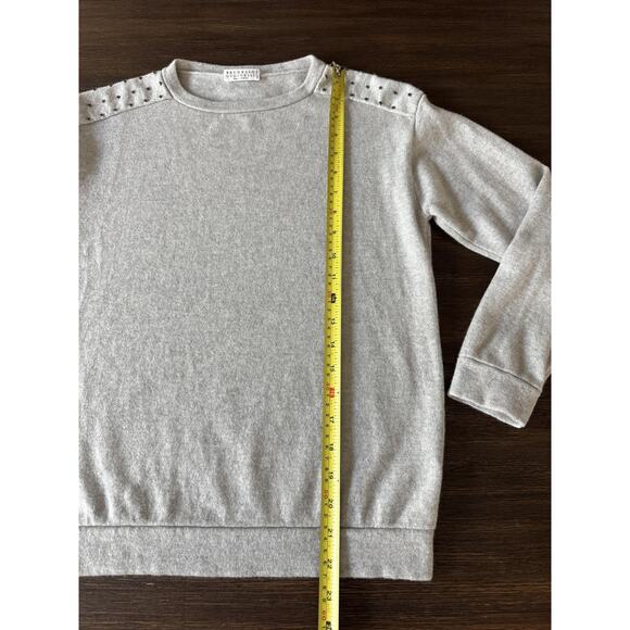 Brunello Cucinelli Sweater Womens XS Melange Gray Cashmere Pullover Italy - Picture 6 of 11